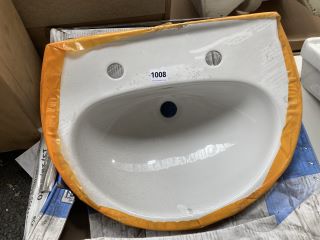 (COLLECTION ONLY) 550MM WIDE 2TH CERAMIC BASIN - RRP £160: LOCATION - B8