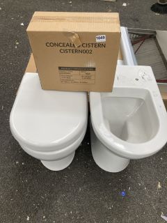 (COLLECTION ONLY) 2 X BTW W/C PANS WITH 1 X SEAT & CONCEALED CISTERN FITTING KIT: LOCATION - A1