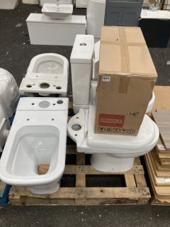 (COLLECTION ONLY) PALLET OF ASSORTED CERAMICS WITH HIGH LEVEL CISTERN BOX: LOCATION - A1