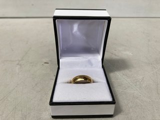LOVE GOLD 9CT YELLOW GOLD BAND WEDDING RING - SIZE O - RRP £199: LOCATION - WA1