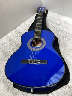 MAD ABOUT CLASSICAL GUITARS - BLUE GUITAR WITH BAG: LOCATION - B16