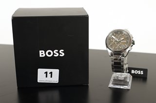 HUGO BOSS VOLANE MENS WATCH IN SILVER : RRP £229.00: LOCATION - BOOTH