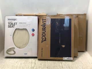 QTY OF ASSORTED TOILET SEATS TO INCLUDE BLUE CANYON MADISON TOILET SEAT IN MARBLE: LOCATION - C12
