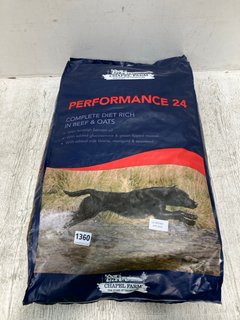 CHAPEL FARM 15KG PERFORMANCE DRY DOG FOOD IN BEEF & OATS FLAVOUR - BBE: 01.06.2024: LOCATION - C7