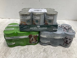3 X ASSORTED PET FOOD ITEMS TO INCLUDE 6 X TINS OF ARDEN GRANGE GRAIN FREE WET DOG FOOD IN DUCK FLAVOUR - BBE: 05.10.2025: LOCATION - C5