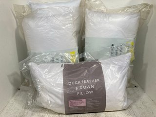 2 X JOHN LEWIS & PARTNERS SOFT TOUCH WASHABLE 2 PACK PILLOW TO ALSO INCLUDE JOHN LEWIS & PARTNERS DUCK FEATHER & DOWN PILLOW: LOCATION - WA2