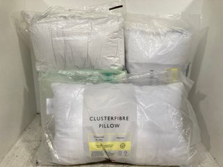 2 X JOHN LEWIS & PARTNERS CLUSTER FIBRE PILLOWS TO ALSO INCLUDE JOHN LEWIS & PARTNERS ACTIVE ANTI-ALLERGY 2 PACK PILLOWS: LOCATION - WA3