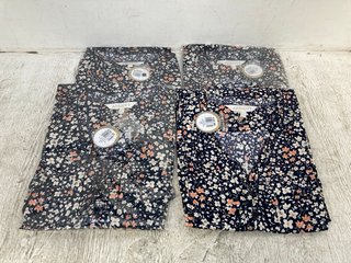 2 X WOMENS APRICOT SCATTERED DAISY DITSY DRESSES IN YELLOW - SIZE S & XS TO ALSO INCLUDE APRICOT DITSY CLUSTER RUFFLE Dresses IN NAVY - SIZE UK L & S: LOCATION - D13