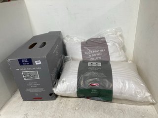 3 X ASSORTED JOHN LEWIS & PARTNERS BEDDING ITEMS TO INCLUDE NATURAL COLLECTION BRITISH DUCK DOWN 10.5 TOG SINGLE DUVET: LOCATION - WA4