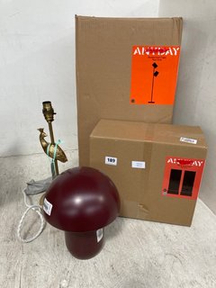 QTY OF ASSORTED JOHN LEWIS & PARTNERS LIGHTING TO INCLUDE ANYDAY DOUBLE HEAD 2 LIGHT FLOOR LAMP IN BLACK: LOCATION - WA5