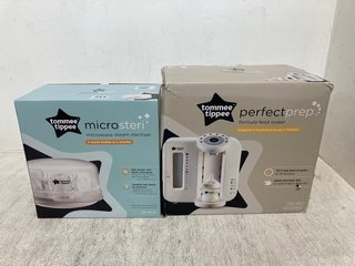 TOMMEE TIPPEE MICRO STERI MICROWAVE STEAM STERILISER TO ALSO INCLUDE TOMMEE TIPPEE PERFECT PREP FORMULA FEED MAKER: LOCATION - WA7