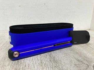DYSON HAIR STRAIGHTENERS WITH CASE IN CORRALE BLUE BLUSH - RRP £399.99: LOCATION - WA8