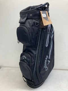 CALLAWAY GOLF CHEV 14+ 2023 CART BAG IN BLACK - RRP £179: LOCATION - BOOTH