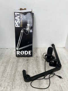 RODE PSA1 STUDIO ARM MICROPHONE TO ALSO INCLUDE STUDIO ARM MICROPHONE IN BLACK: LOCATION - A15