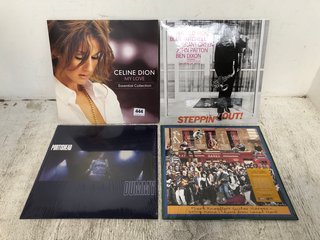4 X ASSORTED VINYLS TO INCLUDE CELINE DION MY LOVE ESSENTIAL COLLECTION: LOCATION - A13