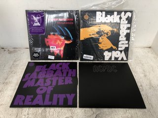 4 X ASSORTED VINYLS TO INCLUDE BLACK SABBATH PARANOID THE SEMINAL 2ND ALBUM: LOCATION - A12