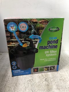 BLAGDON LARGE POND 13000 CLEAN POND MACHINE UV FILTER SYSTEM - RRP £299.99: LOCATION - A10