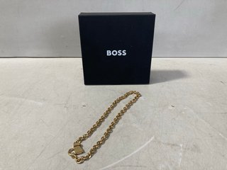 BOSS WOMENS DINYA IP NECKLACE IN LIGHT YELLOW GOLD: LOCATION - WA1