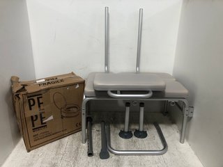 HOMECRAFT BATH TRANSFER BENCH TO ALSO INCLUDE PEPE 4" TOILET RISER: LOCATION - A8