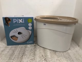 CATIT PIXI SMART 6 MEAL FEEDER TO ALSO INCLUDE COVERED CAT LITTER TRAY: LOCATION - A3