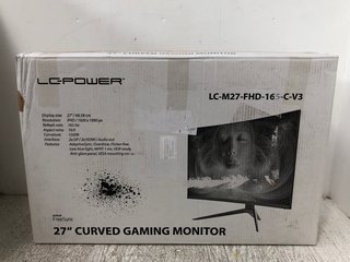 LC-POWER 27" FHD CURVED GAMING MONITOR - RRP £159.99: LOCATION - A2