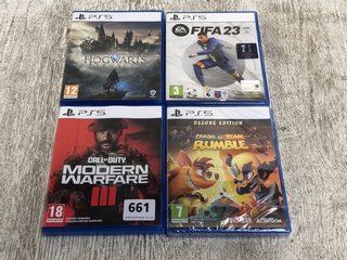 4 X ASSORTED PS5 GAMES TO INCLUDE CALL OF DUTY MODERN WARFARE III (PEGI 18) - (PLEASE NOTE: 18+YEARS ONLY. ID MAY BE REQUIRED): LOCATION - A1