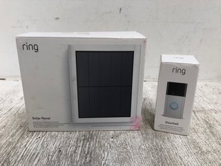 RING DOORBELL TO ALSO INCLUDE RING SOLAR PANEL: LOCATION - A1