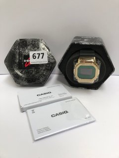CASIO G-SHOCK GM-5600CL-3ER UNISEX WATCH IN GOLD/GREEN - RRP £209.99: LOCATION - A1