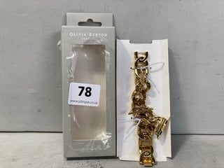 OLIVIA BURTON GOLD CHAIN APPLE WATCH BRACELET WITH FLORAL LINK - SIZE 38MM/40MM/41M: LOCATION - WA1