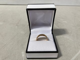 LOVE GOLD 9CT YELLOW GOLD BAND WEDDING RING - SIZE U - RRP £199: LOCATION - WA1