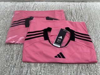 2 X ADIDAS INTER MIAMI CF 24/25 HOME JERSEY FOOTBALL SHIRTS IN PINK - SIZE UK M - COMBINED RRP £160: LOCATION - B4