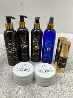 QTY OF ASSORTED HECTORS BEAUTY ITEMS TO INCLUDE HECTORS 30ML ARGAN OIL HAIR SERUM: LOCATION - B6