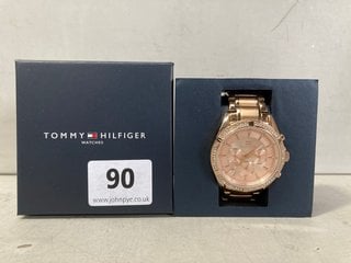 TOMMY HILFIGER WOMENS CARNATION WATCH IN GOLD - RRP £199: LOCATION - WA1