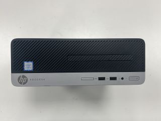 HP PRODESK 400 G6 256 GB PC IN BLACK: MODEL NO 7EL87ET#ABU (UNIT ONLY). INTEL CORE I3-9100 @ 3.60GHZ, 8 GB RAM, , MICROSOFT BASIC DISPLAY ADAPTER [JPTM114828]