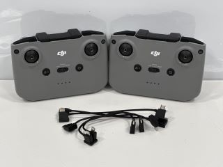 2X DJI C5 REMOTE CONTROLS DRONE ACCESSORIES IN GREY: MODEL NO RC231 (WITH CABLES) [JPTM114921]