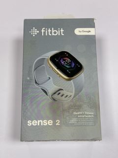 FITBIT SENSE 2 SMARTWATCH (ORIGINAL RRP - £219) IN SOFT GOLD & BLUE MIST INFINITY BAND: MODEL NO FB521 (WITH BOX & ALL ACCESSORIES) [JPTM114953]