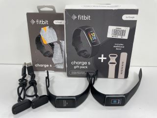2X FITBIT CHARGE 5 HEALTH & FITNESS TRACKERS: MODEL NO FB423 (WITH BOXES & STRAPS) [JPTM114861]