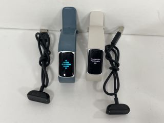 2X FITBIT CHARGE 5 HEALTH & FITNESS TRACKERS: MODEL NO FB421 (WITH STRAPS & CHARGER CABLES) [JPTM114864]