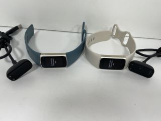 2X FITBIT CHARGE 5 HEALTH & FITNESS TRACKERS: MODEL NO FB421 (WITH STRAPS & CHARGER CABLES) [JPTM115013]
