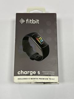 FITBIT CHARGE 5 FITNESS + HEALTH TRACKER (ORIGINAL RRP - £129.99) IN GRAPHITE STAINLESS STEEL CASE & BLACK BAND: MODEL NO FB421 (WATCH FACE & CHARGER CABLE ONLY) [JPTM114892]