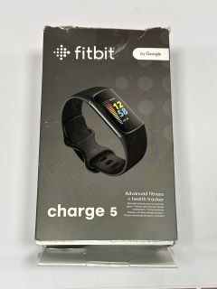 FITBIT CHARGE 5 FITNESS + HEALTH TRACKER (ORIGINAL RRP - £129.99) IN GRAPHITE STAINLESS STEEL CASE & BLACK BAND: MODEL NO FB421BKBK (WITH BOX & ALL ACCESSORIES) [JPTM114887]