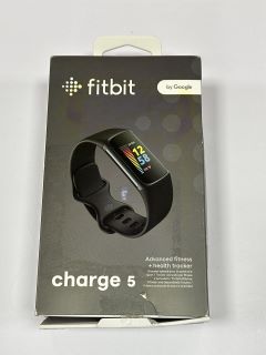 FITBIT CHARGE 5 FITNESS + HEALTH TRACKER (ORIGINAL RRP - £129.99) IN GRAPHITE STAINLESS STEEL CASE & BLACK BAND: MODEL NO FB421 (WITH BOX & ALL ACCESSORIES) [JPTM114905]