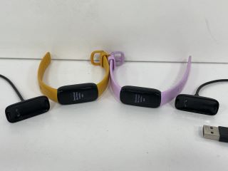 2X FITBIT INSPIRE 3 HEALTH & FITNESS TRACKERS: MODEL NO FB424 (WITH STRAPS & CHARGER CABLES) [JPTM115129]
