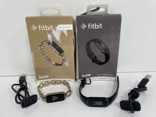 2X FITBIT LUXE HEALTH & FITNESS TRACKERS. (WITH BOXES, STRAPS & CHARGER CABLES) [JPTM114960]