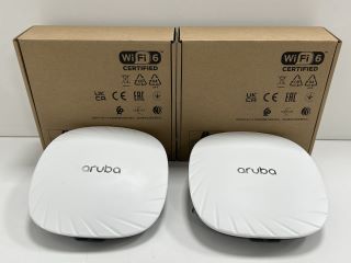 2X HPE ARUBA 500 SERIES ACCESS POINTS: MODEL NO APIN0505 (WITH BOX & MOUNT) [JPTM114996]