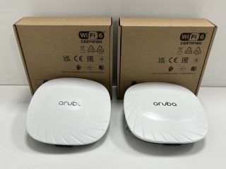 2X HPE ARUBA 500 SERIES ACCESS POINTS: MODEL NO APIN0505 (WITH BOX & MOUNT) [JPTM114978]