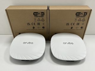 2X HPE ARUBA 500 SERIES ACCESS POINTS: MODEL NO APIN0505 (WITH BOX & MOUNT) [JPTM115018]
