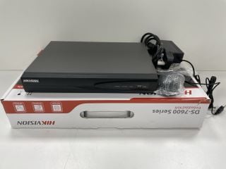 HIKVISION NETWORK VIDEO RECORDER: MODEL NO DS-7604NI-K1/4P (WITH BOX, MOUSE, ETHERNET & POWER CABLE) [JPTM114696]