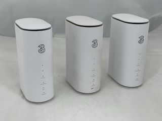 THREE 5G HOME BROADBAND HUB ROUTER (ORIGINAL RRP - £375) IN WHITE: MODEL NO MC888 (X 3 WITH BOXES, MANUALS, ETHERNET CABLES & POWER CABLES) [JPTM114716]