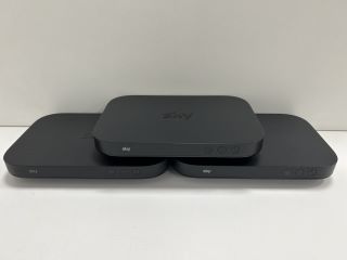 3X SKY Q MINI TV BOXES: MODEL NO EM150 (WITH REMOTE, HDMI CABLE & POWER CABLE) [JPTM114872]